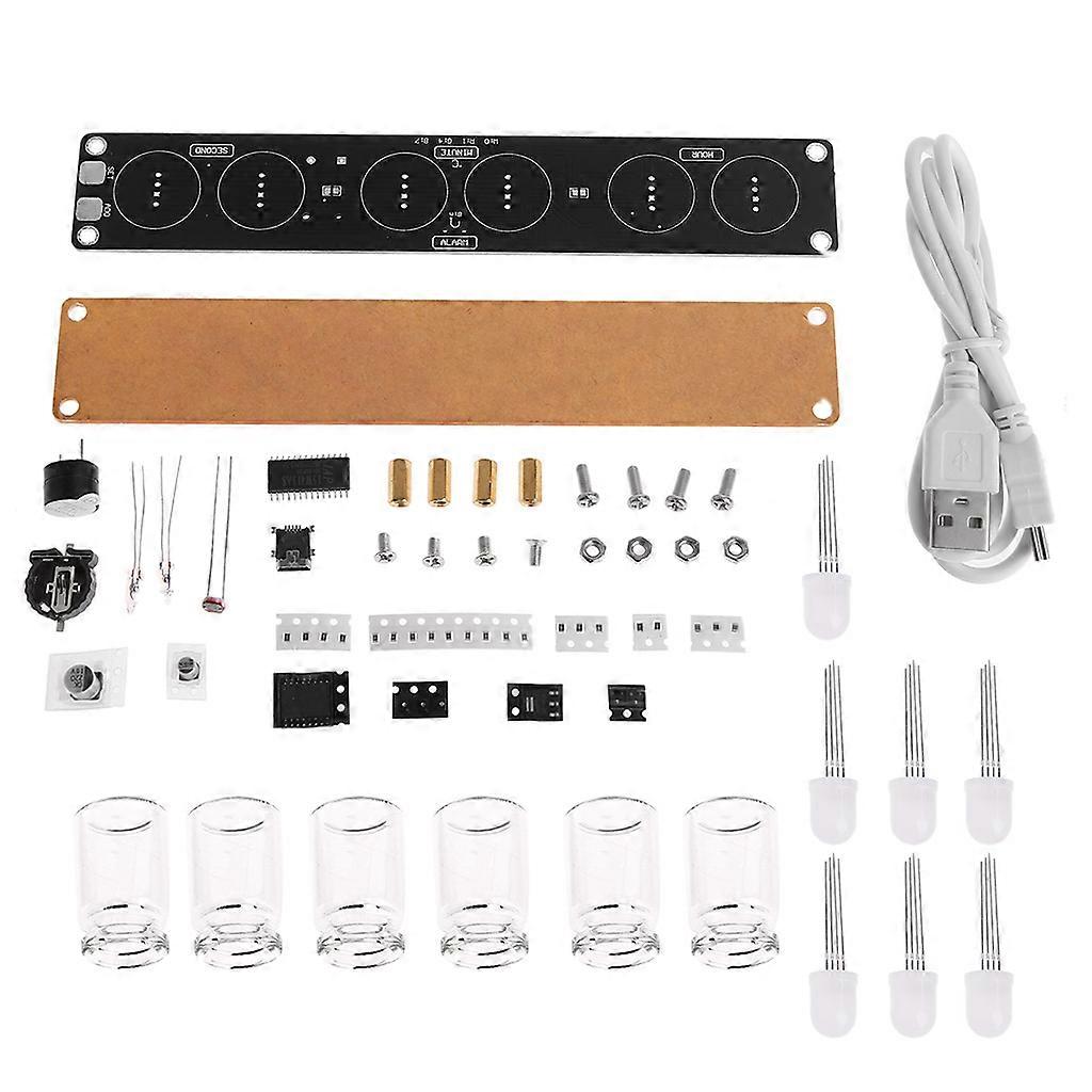  Creative RGB Colour Clock Kits 51 SCM DIY Electronic Kit Colorful Light Clock