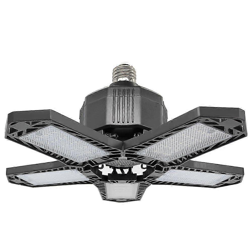 Garage Led - 30w - Deformable Led Ceiling Lights With 5 Adjustable Panels - E26 / E27 - Workshop Lighting For Living Room Or Cellar Pool Table, Black