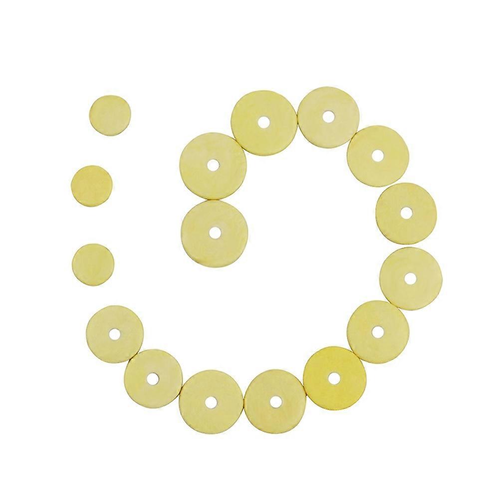16 in 1 Replacement Elastic Wood Flute Instrument Pads (Light Yellow)