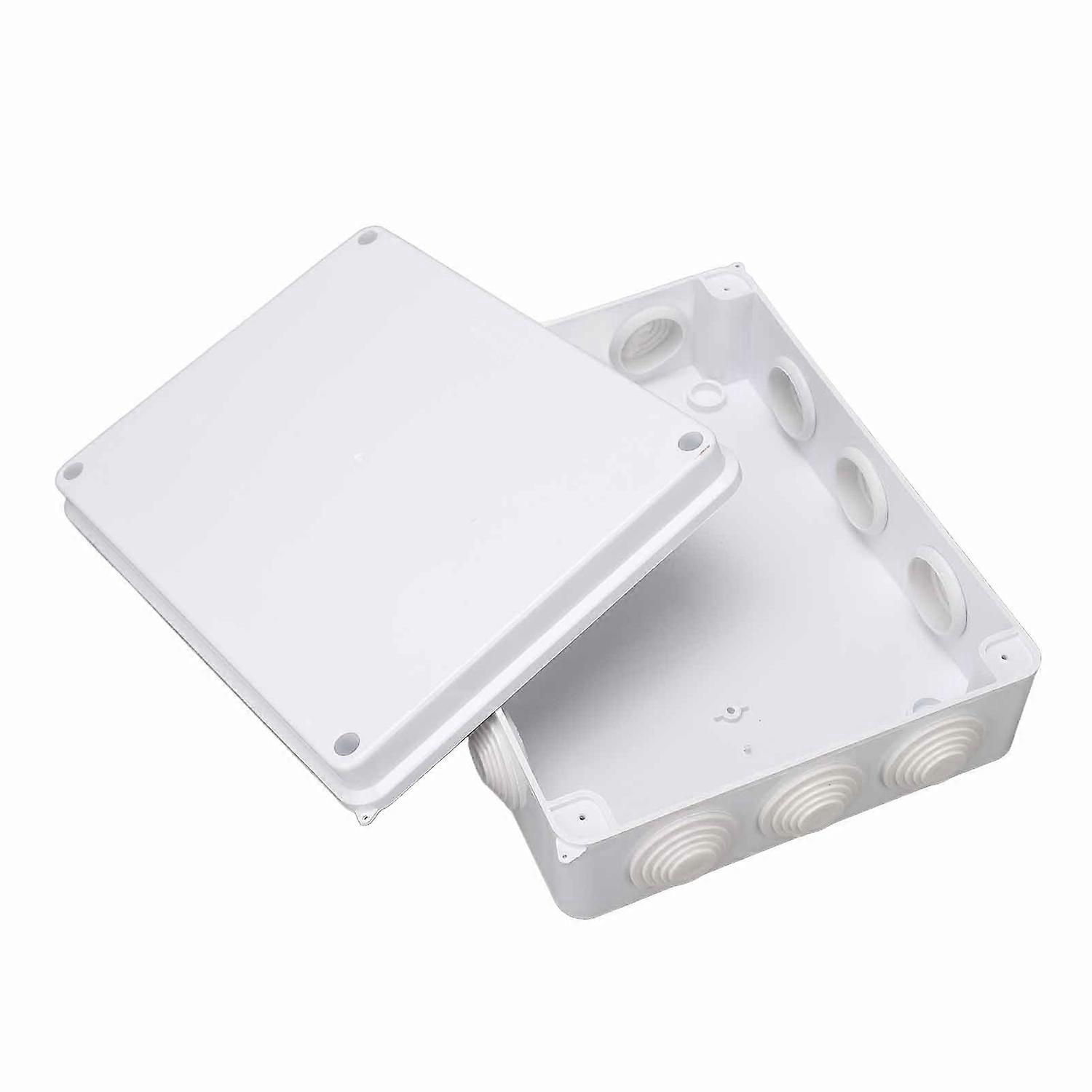 Electrical Junction Box ABS 255x200x80mm IP65 Waterproof Plastic Enclosure with Rubber Plug 