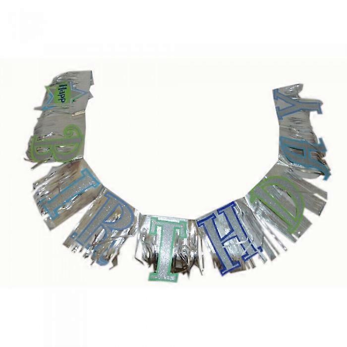 Amscan Glitter Fringe Happy Birthday Banner