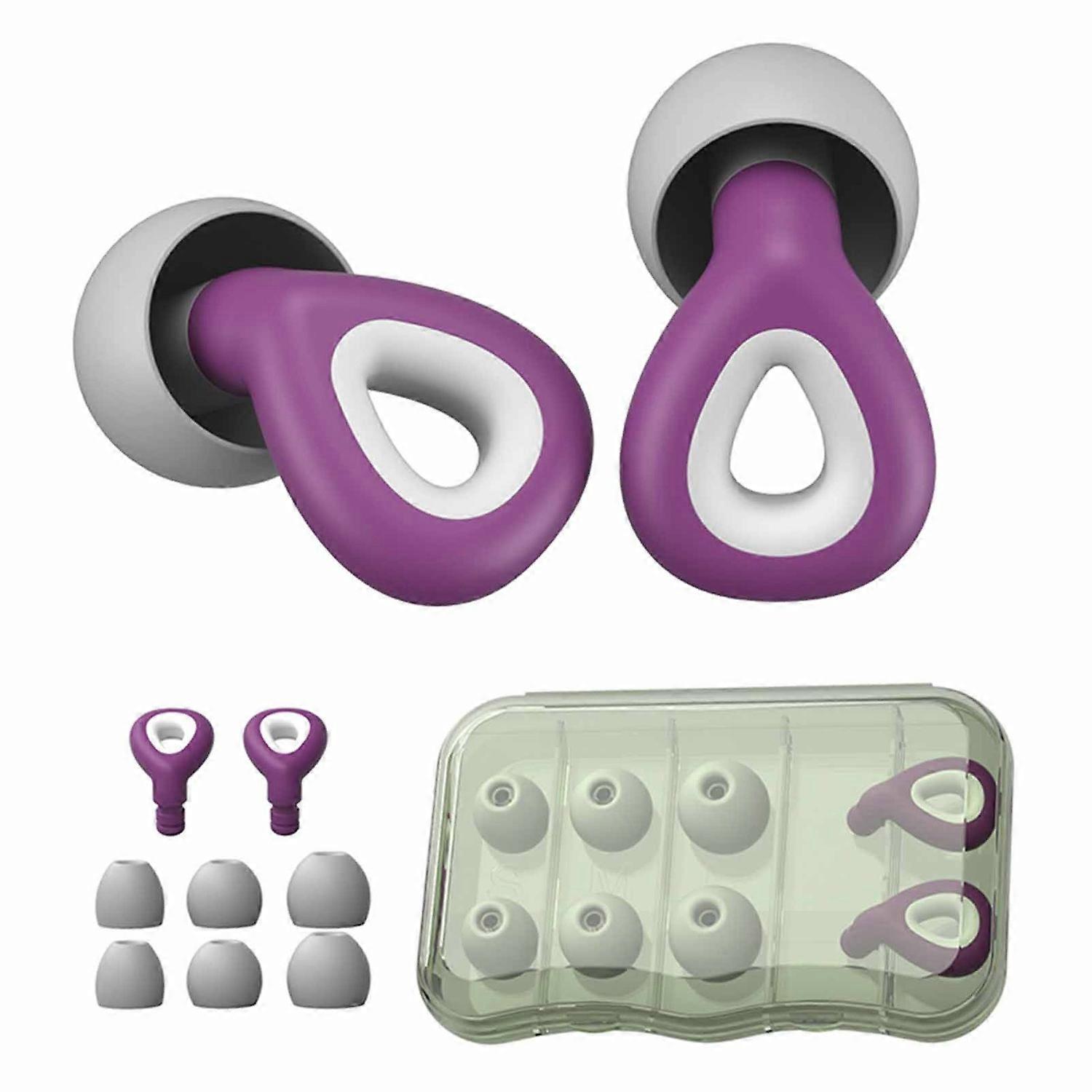 1 Pair Earplugs Noise Cancelling Hearing Protection Waterproof Washable Silicone Ear Plugs for Sleep