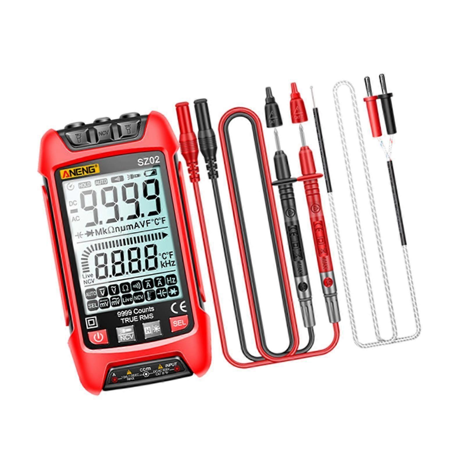 Digital Multimeter Portable Capacitance Tester for Professional Electricians Red