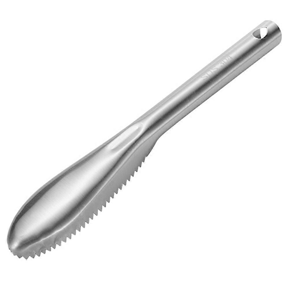 Fish scale remover with stainless steel teeth for easy removal