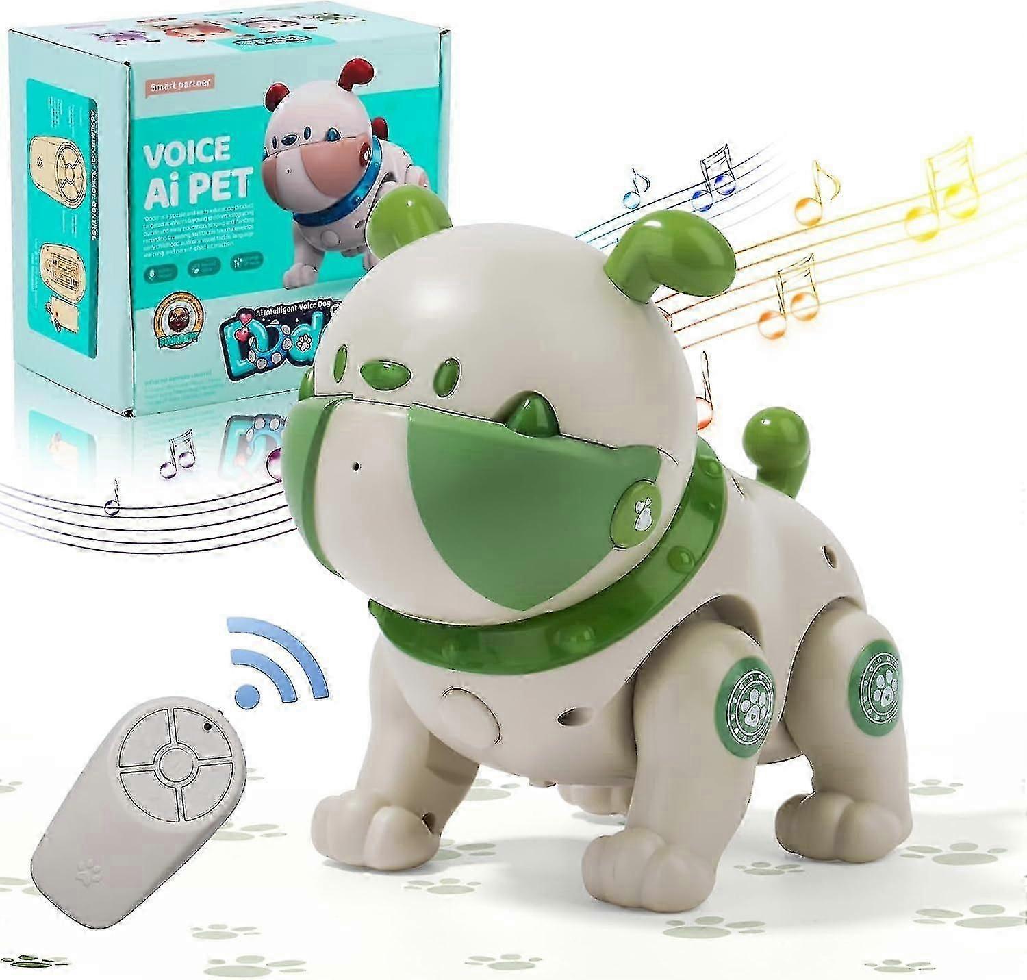 Robot Pets Toy For Girls And Boys Remote Control Robot Dog Toy With Touch Interaction, Recordable, Soothing Music Mode, Led Light, Gift For Kid