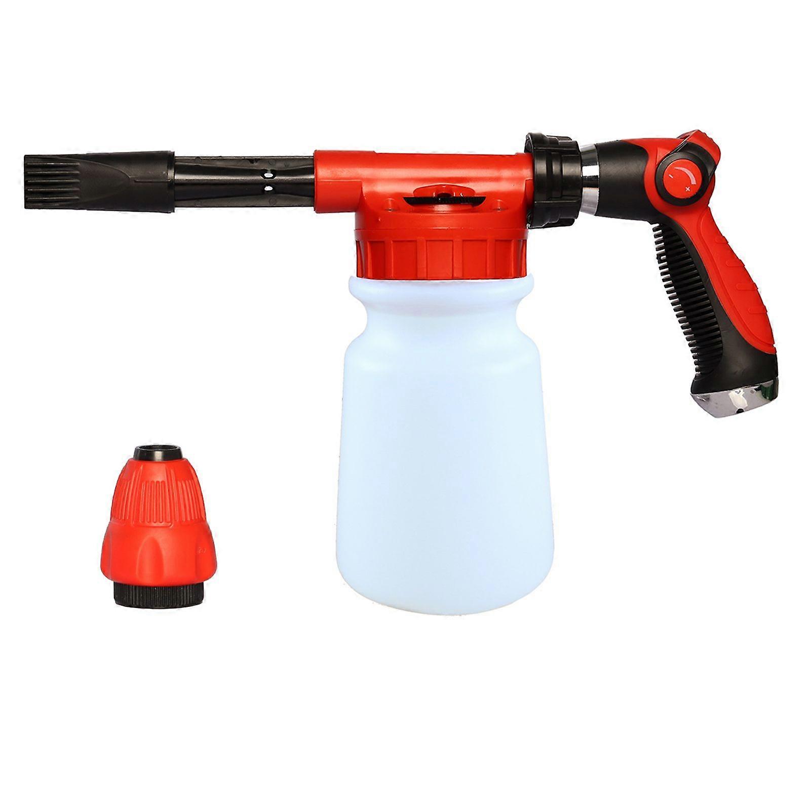 1L High~Capacity Car Wash Foam Cannon Spray Gun with Detergent Bottle, White ~ Perfect for Home and Professional Use MK438