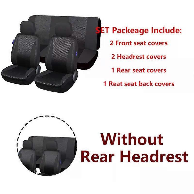 AUTO PLUS Geruite Polyester Patchwork Mesh Fabric Universele Unisex Autostoelhoezen Set Accessoires Interieur Met Spons
