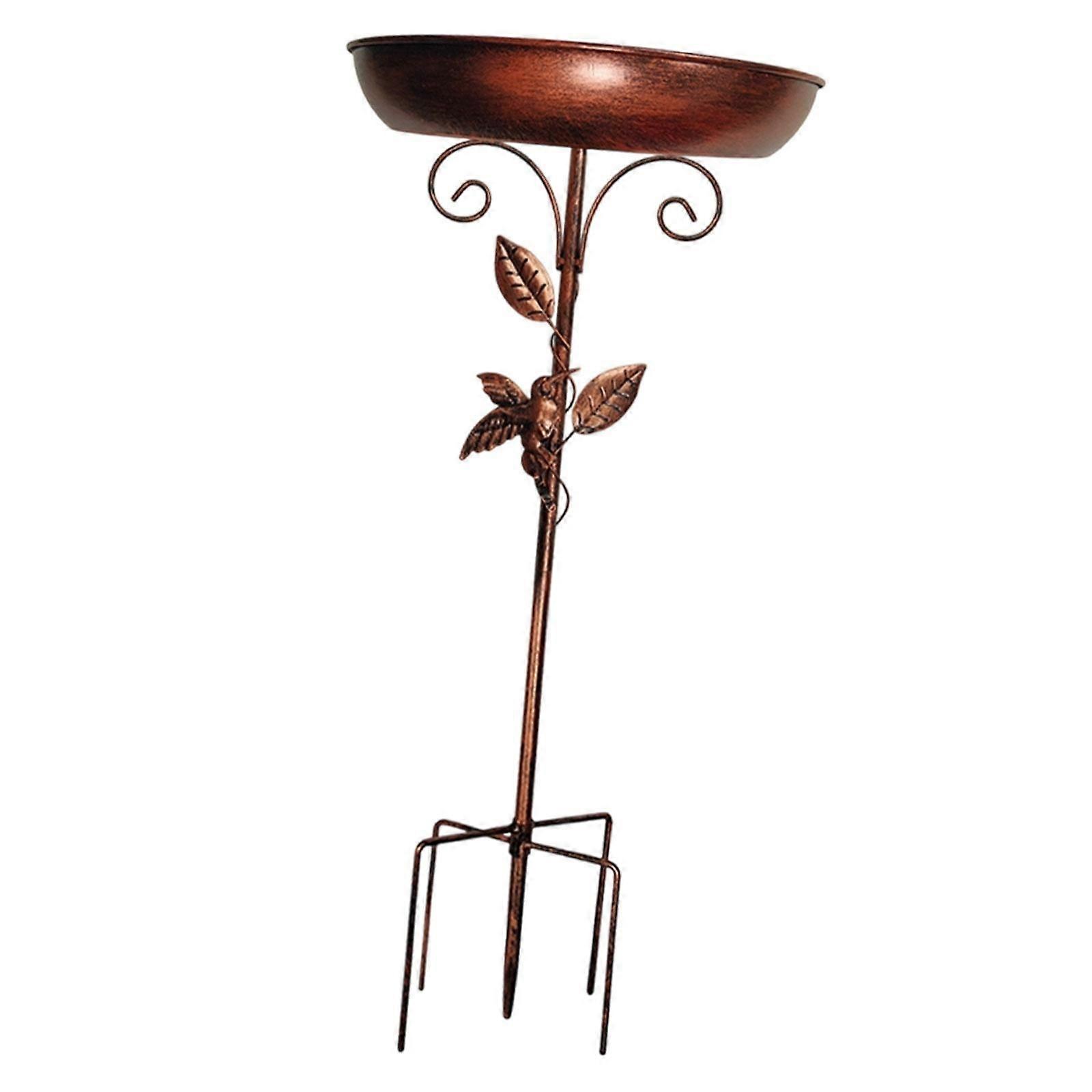 Metal Bird Bath Multipurpose Freestanding Birdbath for Lawn Backyard Outside