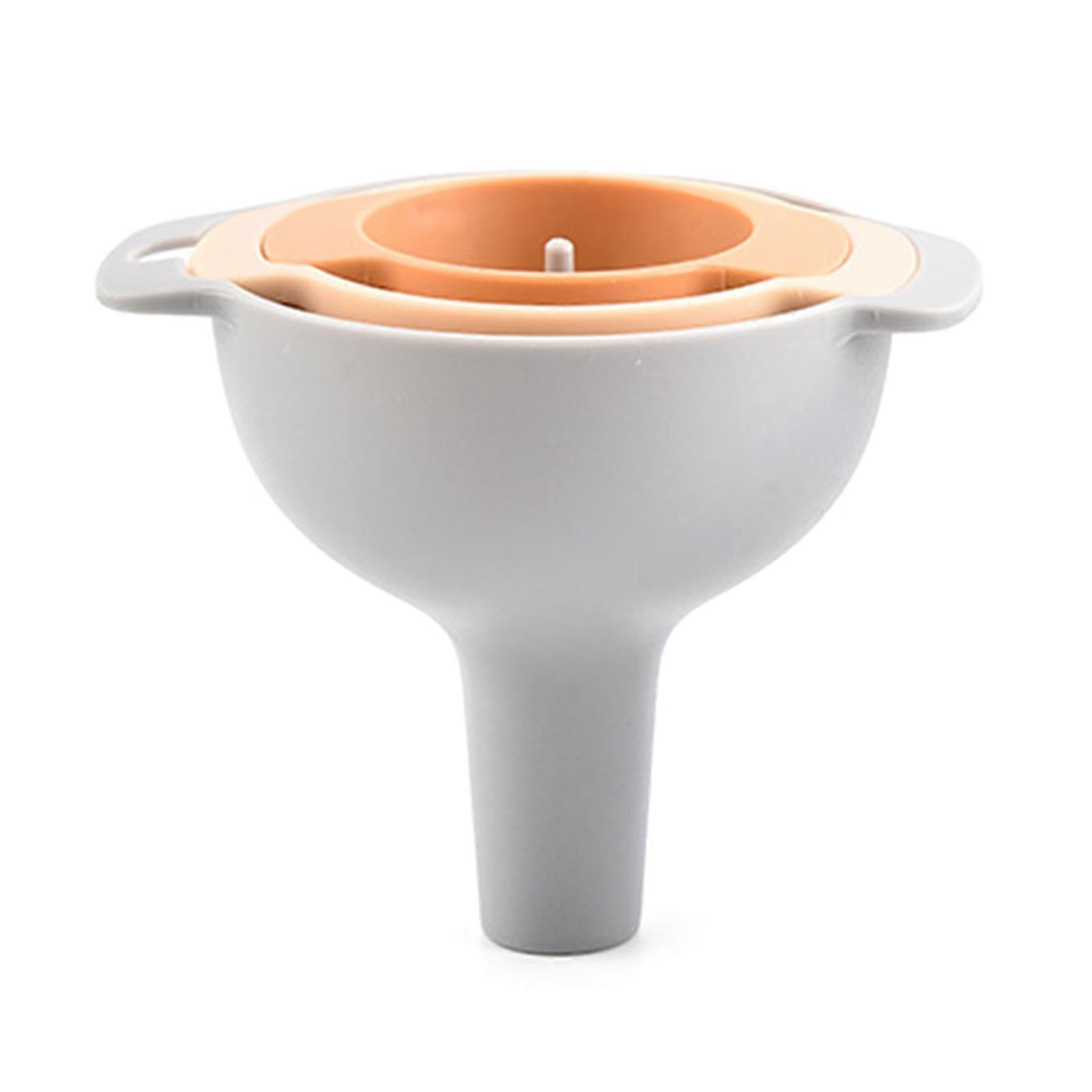 Mini Funnel 4 in 1 Funnel with Detachable Strainer Filter Multiuse Small Kitchen Funnel Kitchen Gadget Accessories Orange