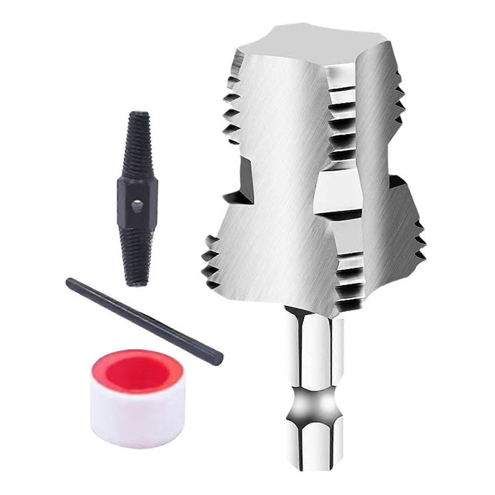 Pipe Threader Kit,Plumber Tool Repair Plumbing Threading Tool PVC Thread Maker