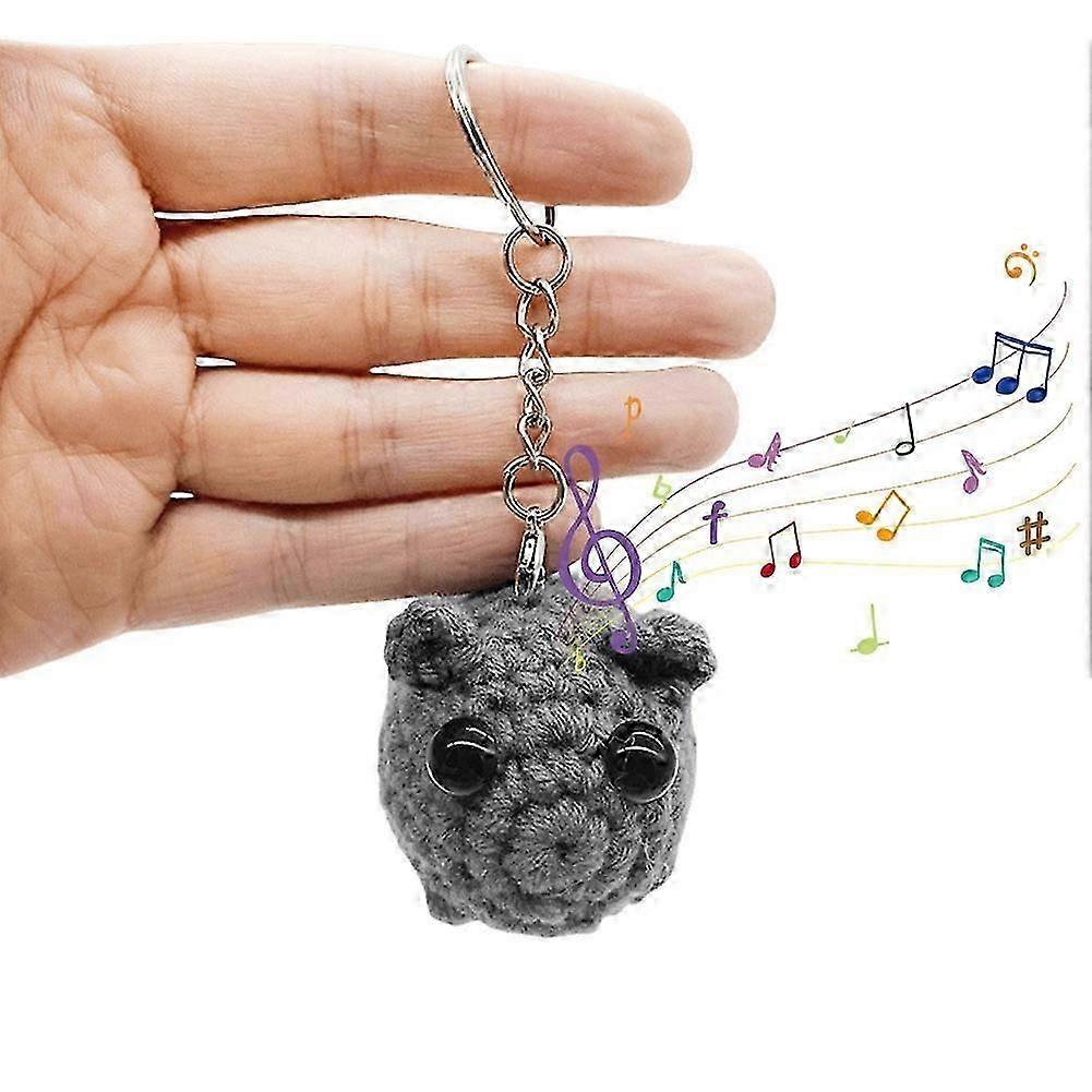 Sad Hamster Meme Sound Music Plush Toy Sad Hamster Keychain Kawaii Sad Hamster Plush Toy for Car Key
