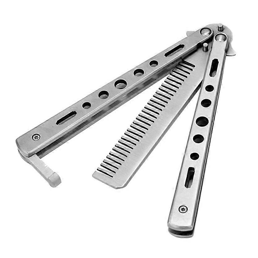 Salon Stainless Steel Practice Comb Practice (Uncut) Butterfly Comb