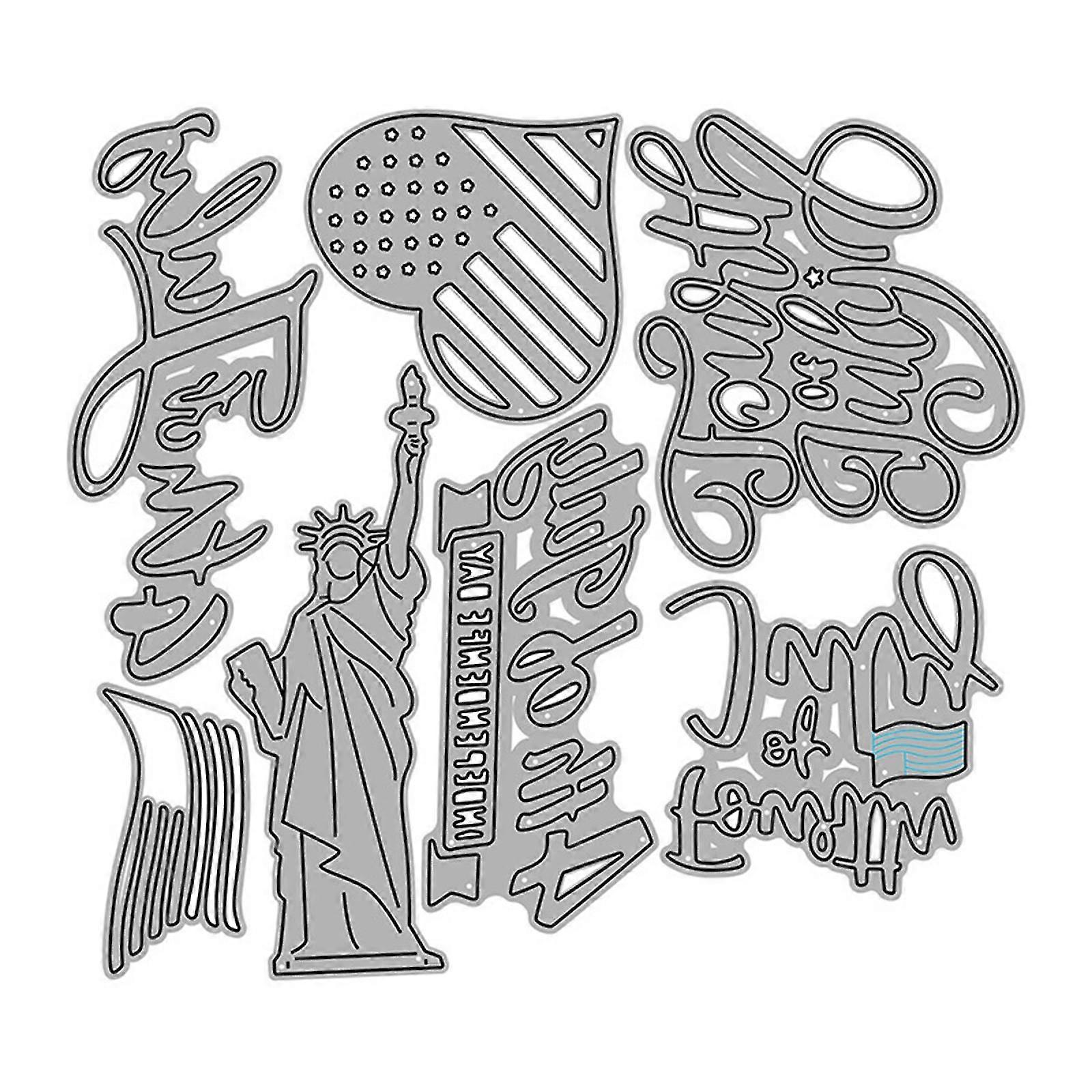 American Theme Die Cuts Embossing Cutting Dies Stencil For Card Making