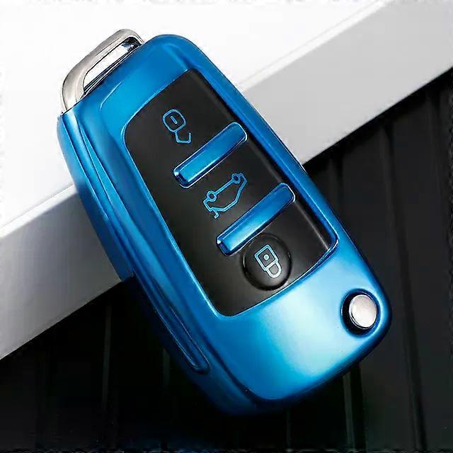For  A1 A3 A4 A5 A6 C5 C6 Q7 TPU Car Folding Key Case Cover Bag Shell Holder Keychain Key Protector Accessories MXP