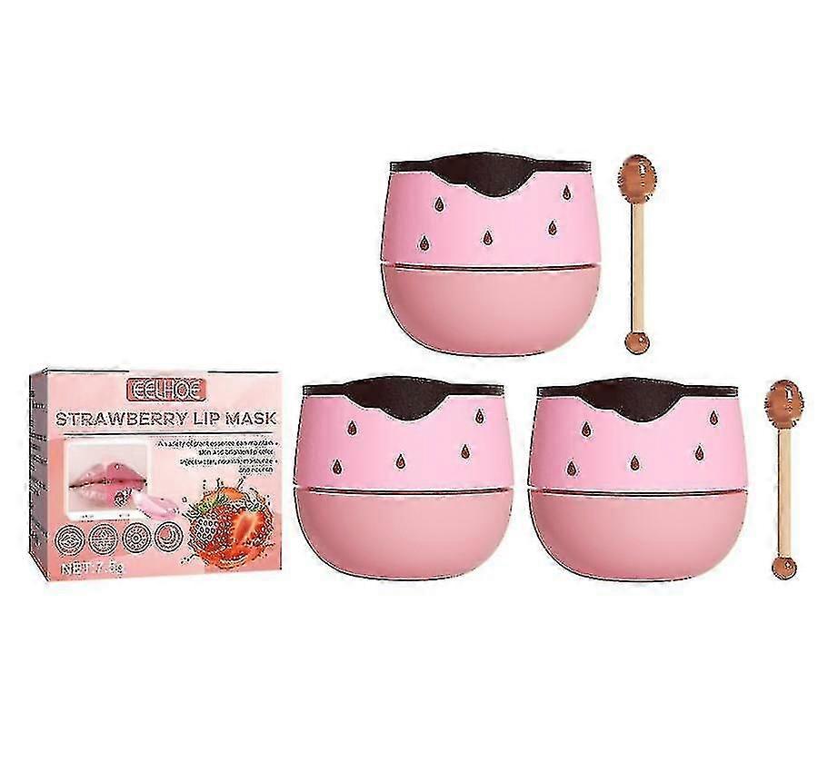 Fugtgivende læbemaske falmer sort læbefarve Lip stretch reparation med læbebørste læbemaske er ikke fedtet og let at absorbere