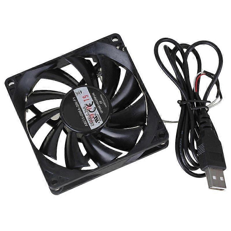 أسود 5V 8015 USB الكمبيوتر / الكمبيوتر / وحدة المعالجة المركزية صامت حالة التبريد مروحة 80x80x15mm