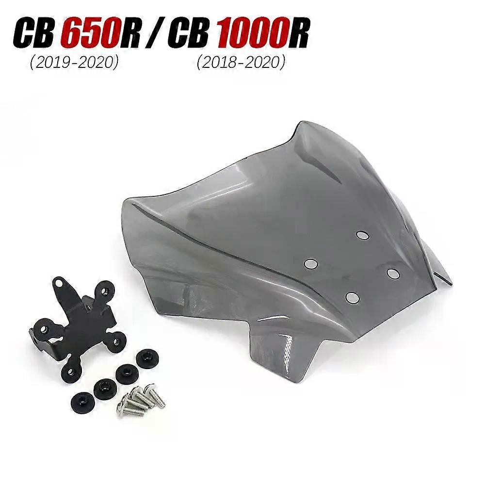 NEU kompatibel für CB1000R 2018 - 2020 CB650R 2019 2020 Windschild Windschotter mit Halterung CB 650 1000 R Zubehör MAXP