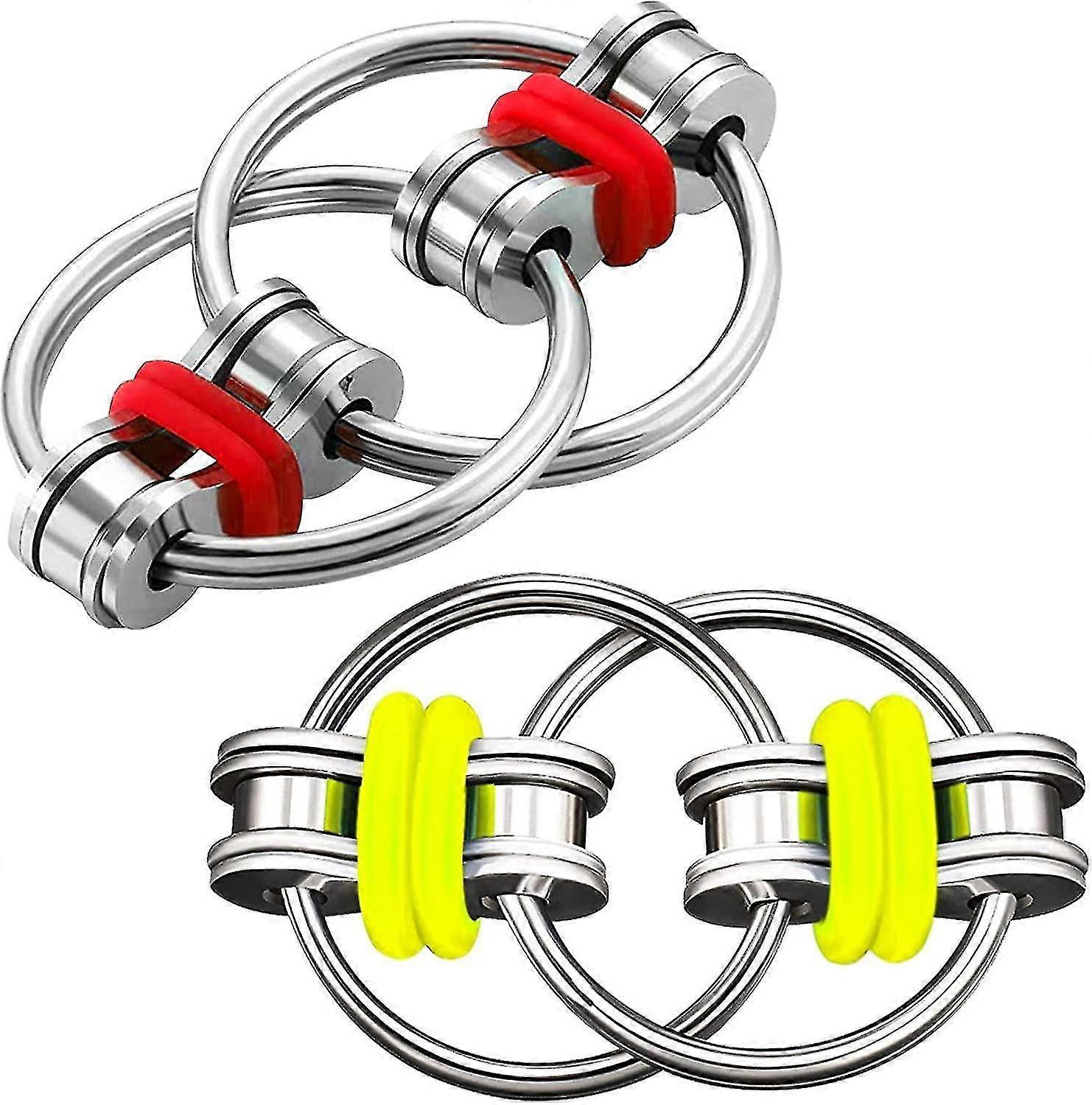 Fidget Toys For Adults 2 Pack, Bike Chain Adhd Fidget Toys - Stress Relief Finger Fidget Toys For Adhdanxiety And Autism
