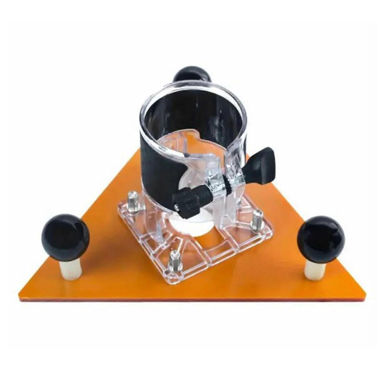 Router Triangular Base ABS Engineering Plastic 65mm Trimming Machine Balance Plate for Slotting Chamfering