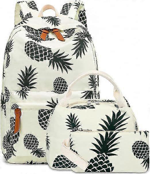 3冊のブックバッグスクールバックパックのセット女の子かわいいランドセル15インチラップトップバックパック用