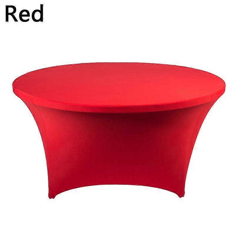 1PC Non-slip Round Tablecloth Table Mat For Cocktail table Solid Color Elastic Party Supplies