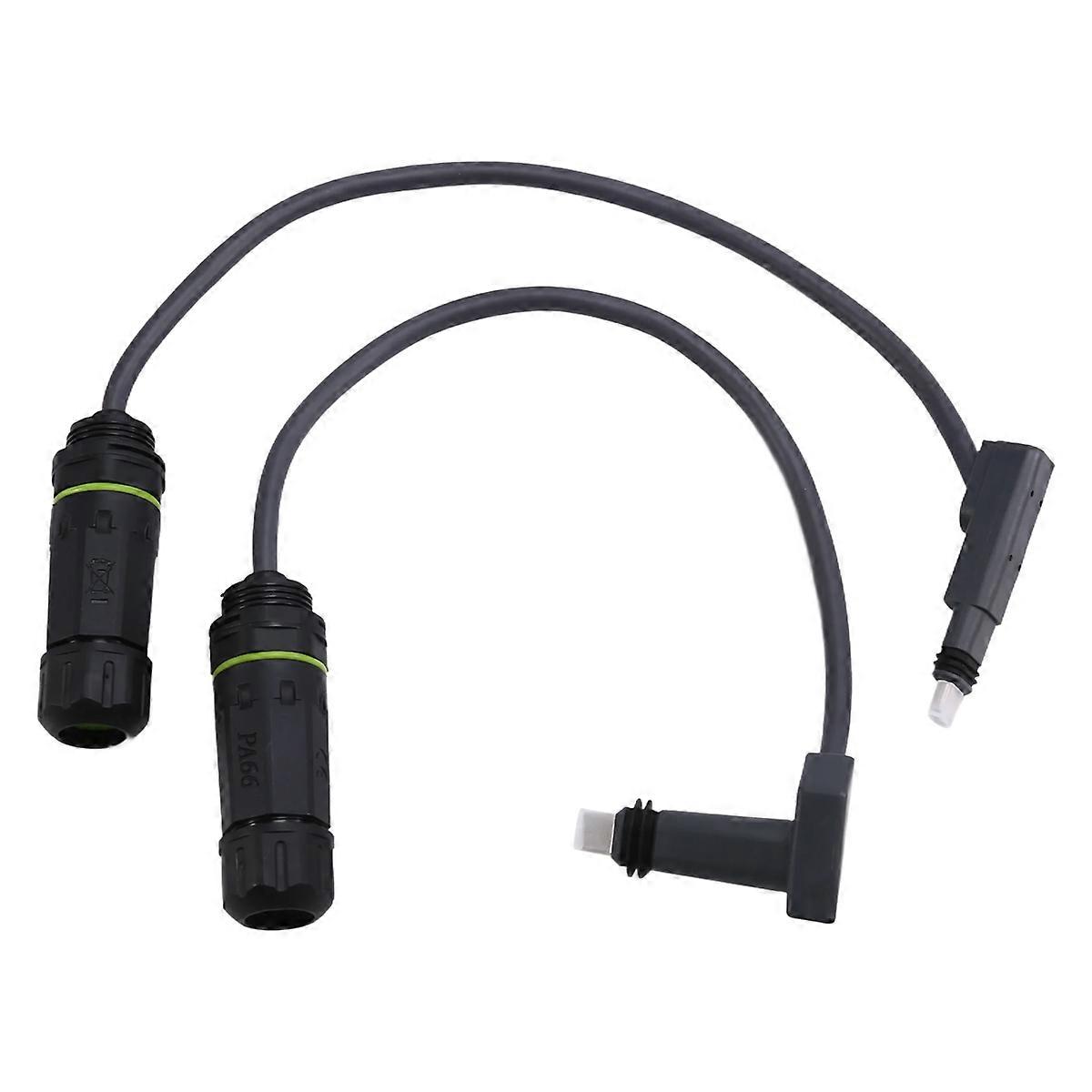 2PCS Plug to RJ45 Adapter IP68 Waterproof Ethernet Cable Connector Adapter for Dishy and Router Satellite