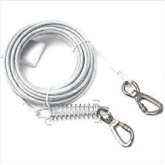 Runner for Yard Dogs, Tie Out Cable, Dog Runners for Large Dogs, Long Dog Lead for Large Dogs-silver-6mm*32feet
