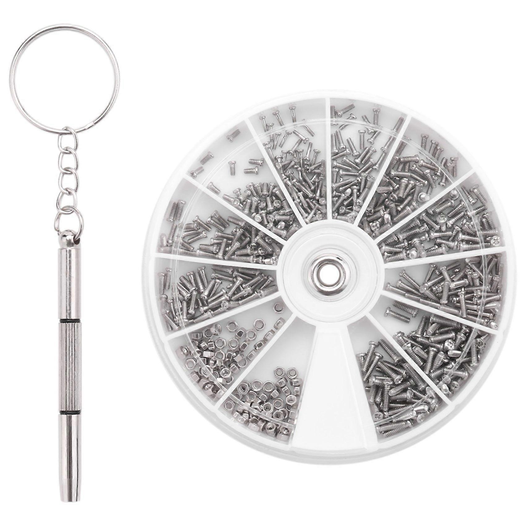 600 Pcs Stainless Steel Screws 12 Kinds of Nuts + 1pc Screwdriver