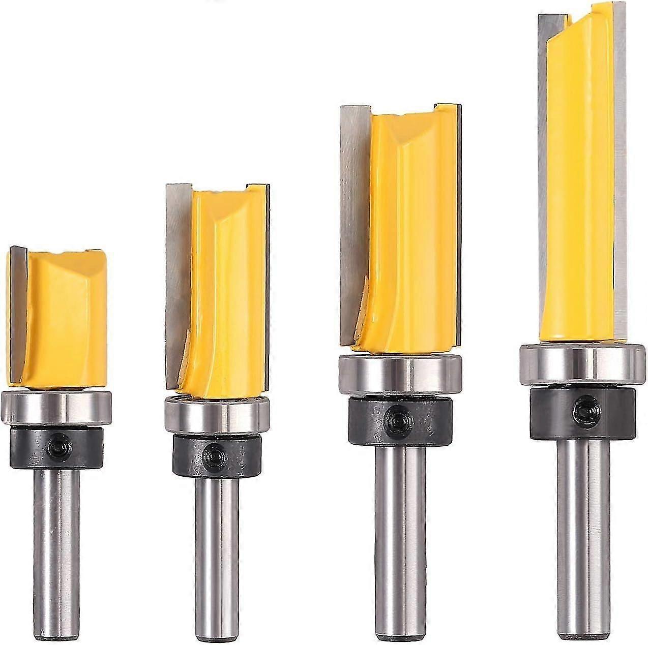 4pcs 8mm Countersink Bits 3/4" Straight Router Bits Countersink Trimming Cutter For Woodworking Router Bit