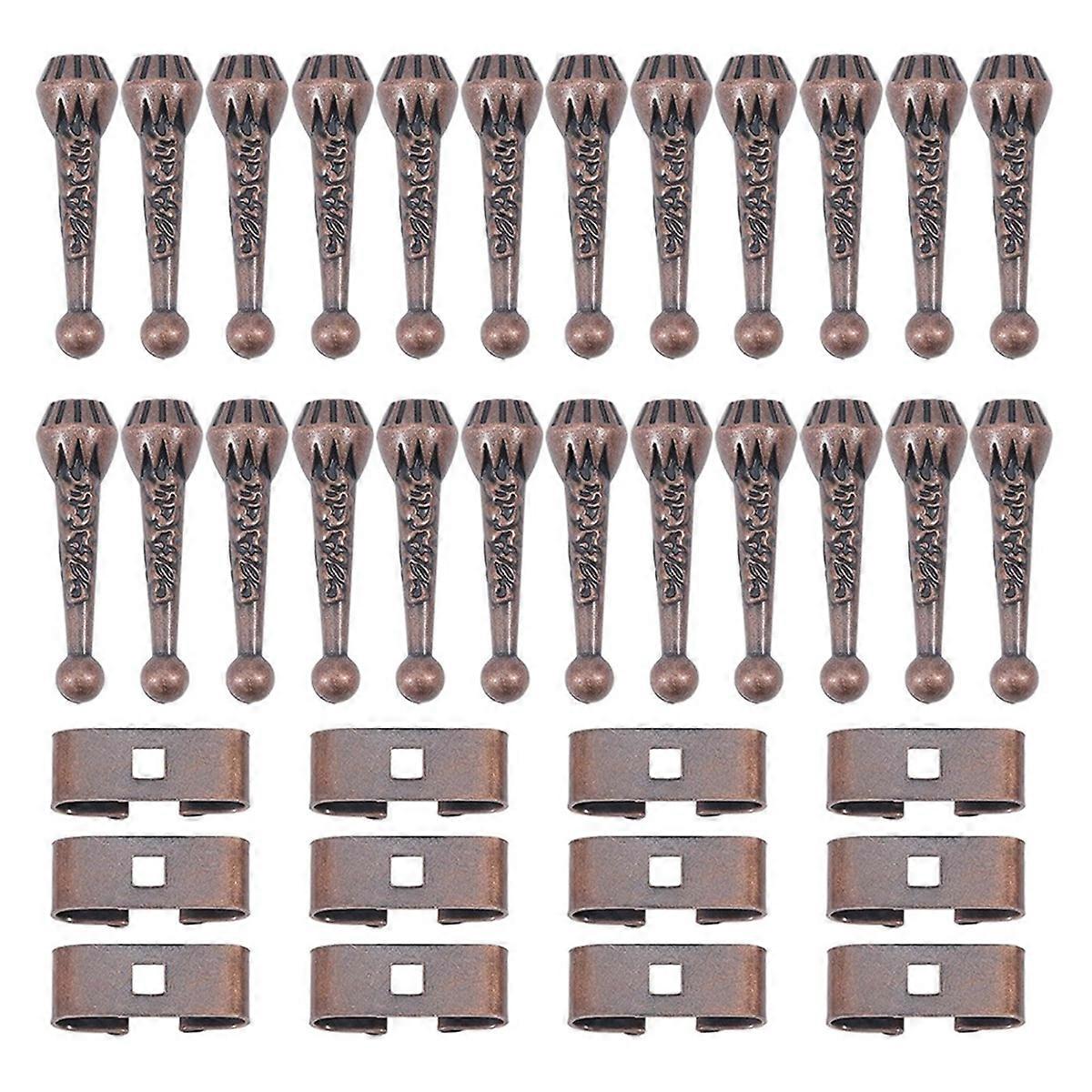 36pcs 2 Style Bolo Tie Findings Kit Alloy Cord Ends Bolo Tie Slide Bolo Tie Slides Clasp for DIY Cr