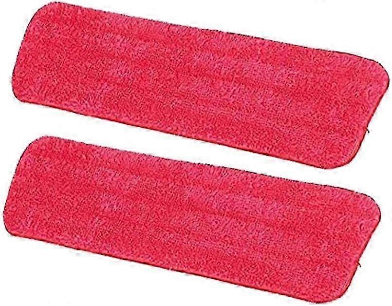 2X Microfiber cleaning flat mop replacement cleaning cover Red(42 * 13cm)