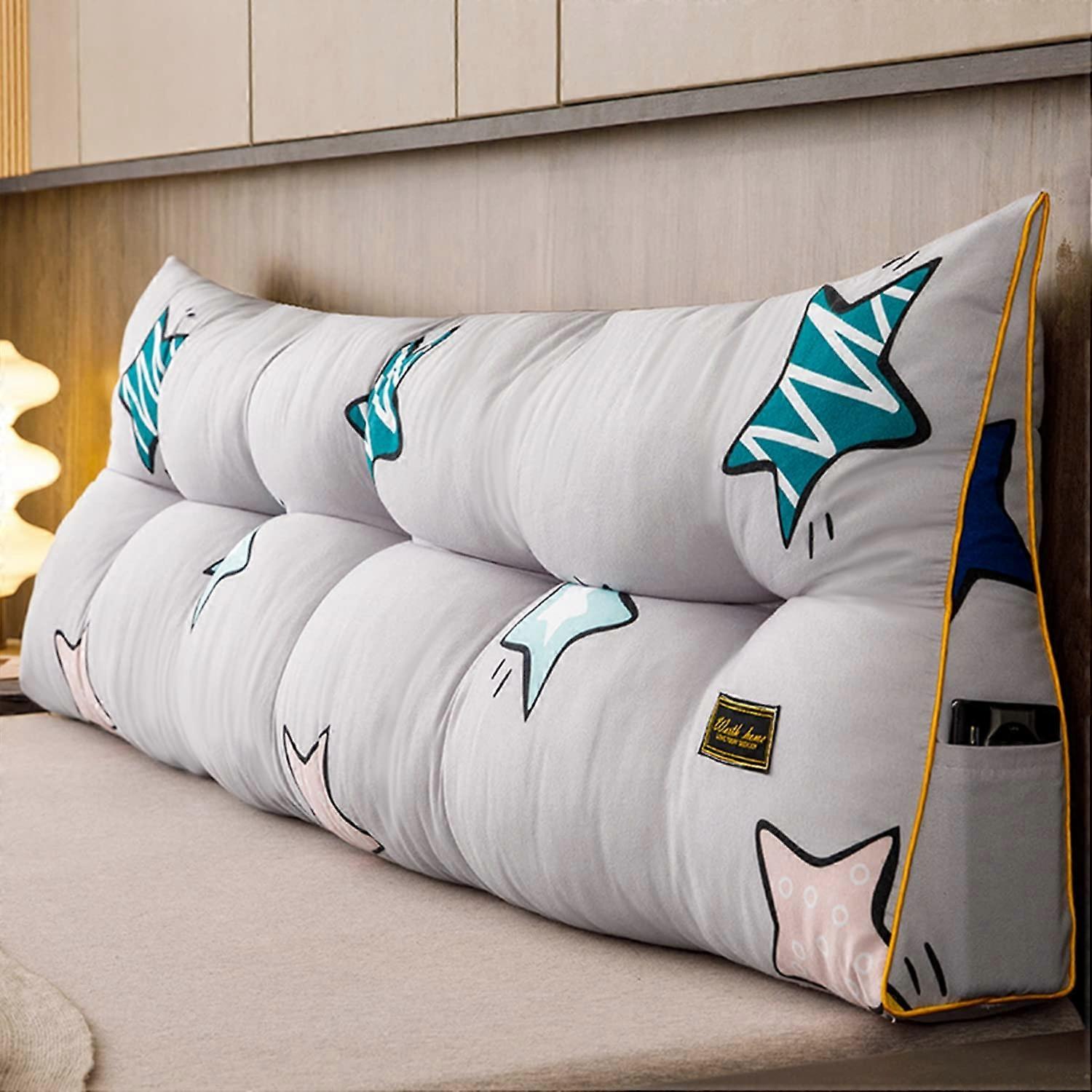 Triangular Wedge Pillow for Home Reading and Back Support with Removable Cover 31.5'/80cm