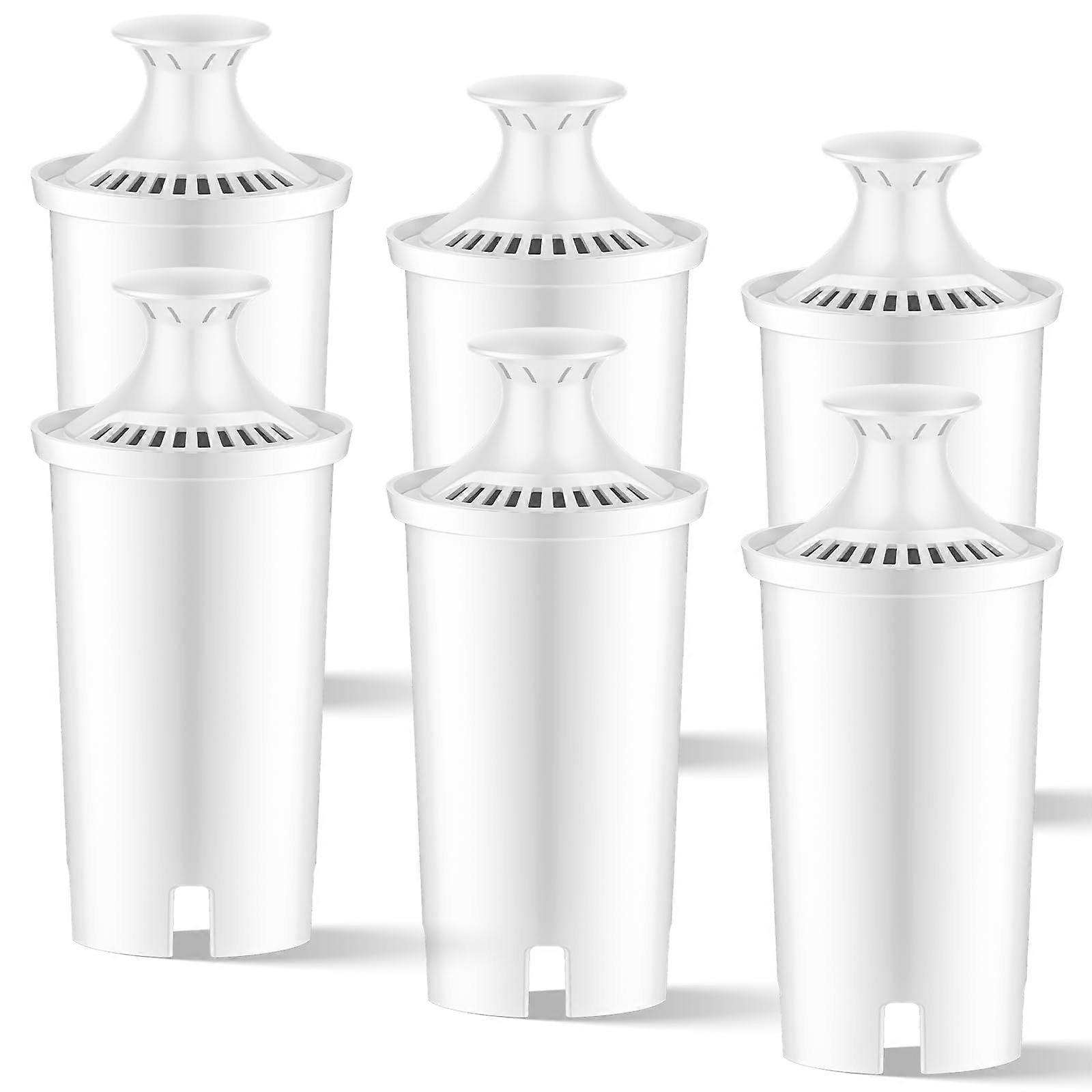 6 Pack Water Filter Pitcher and Dispenser NSF Certified Replacement for Brita