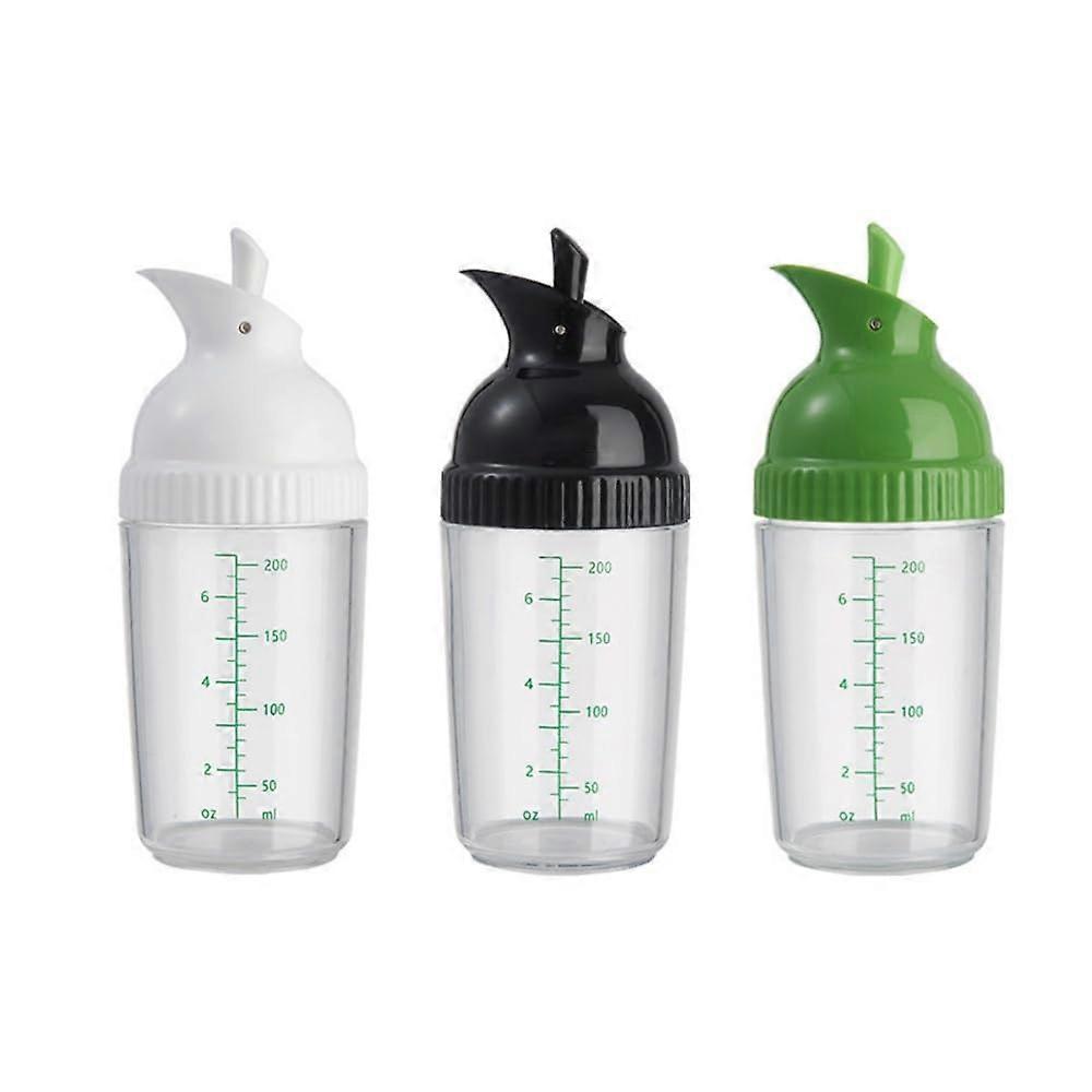 3 Pcs Salad Dressing Shaker Bottle With Measurement for Salad Soy Sauce 7 Oz