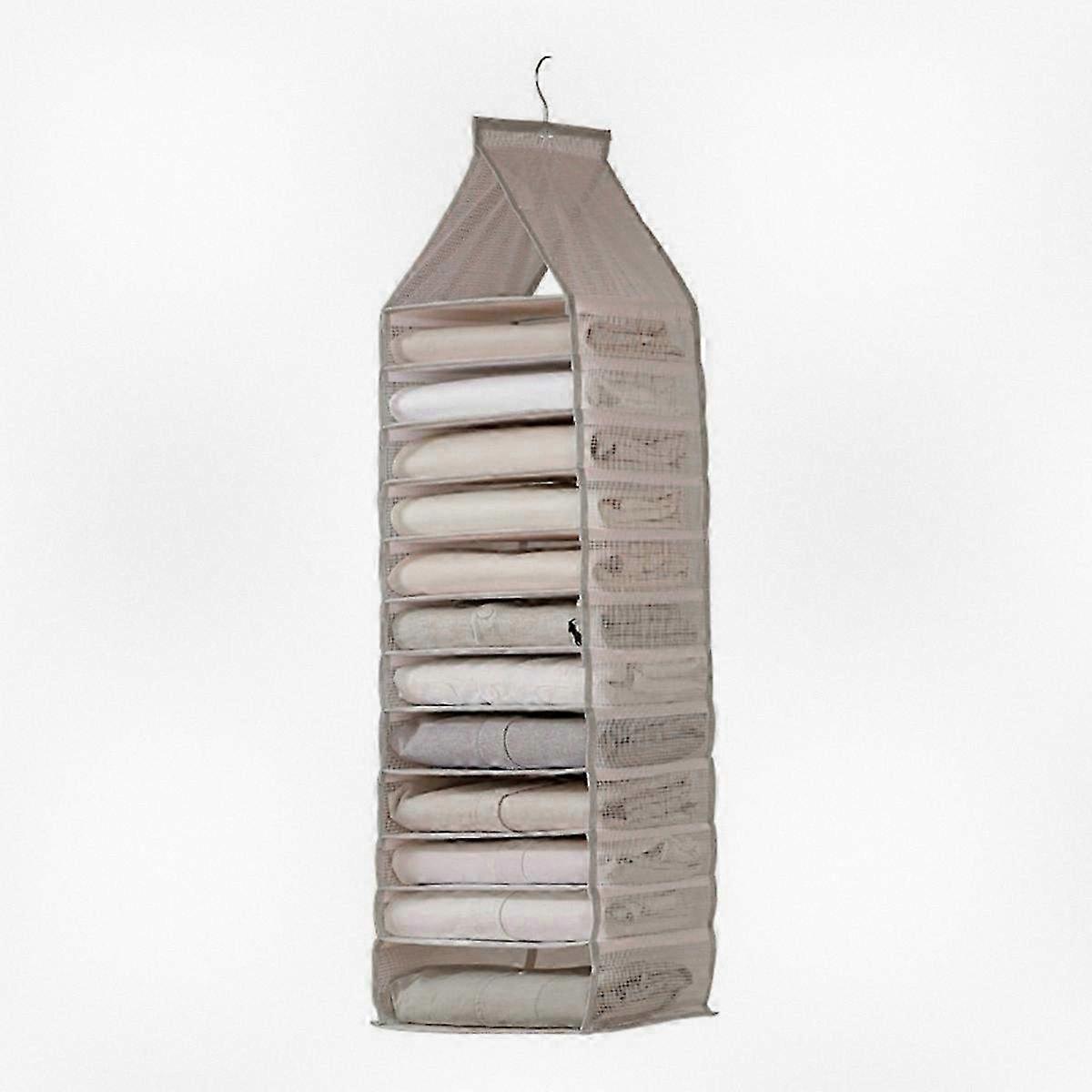 Foldable Mesh Garment Organizer Hanging Closet Storage Solution for Clothes and Pants