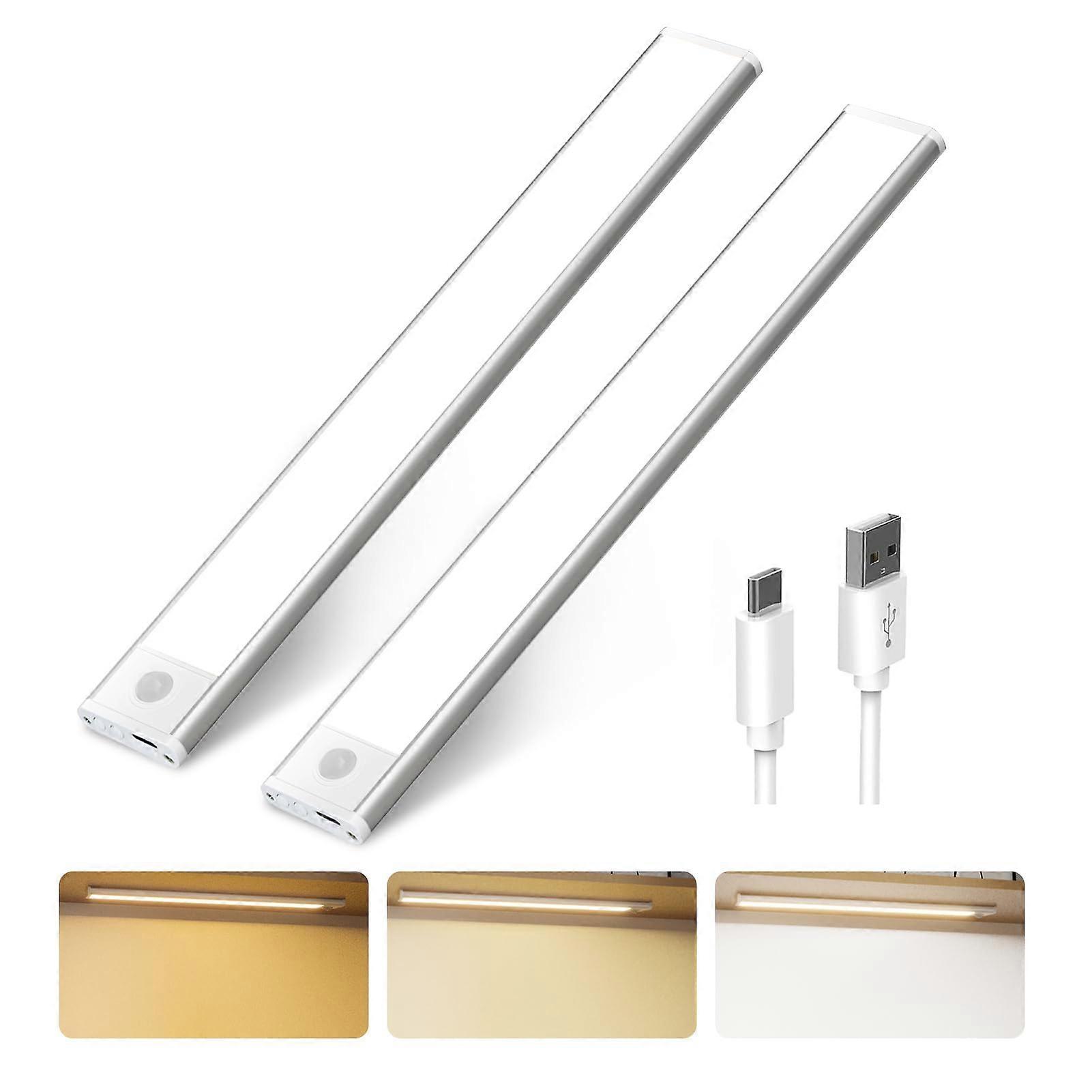 Under Cabinet Lighting - 3 Color Temperature Adjustable, Brightness Control, Ideal for Closet and Kitchen Use