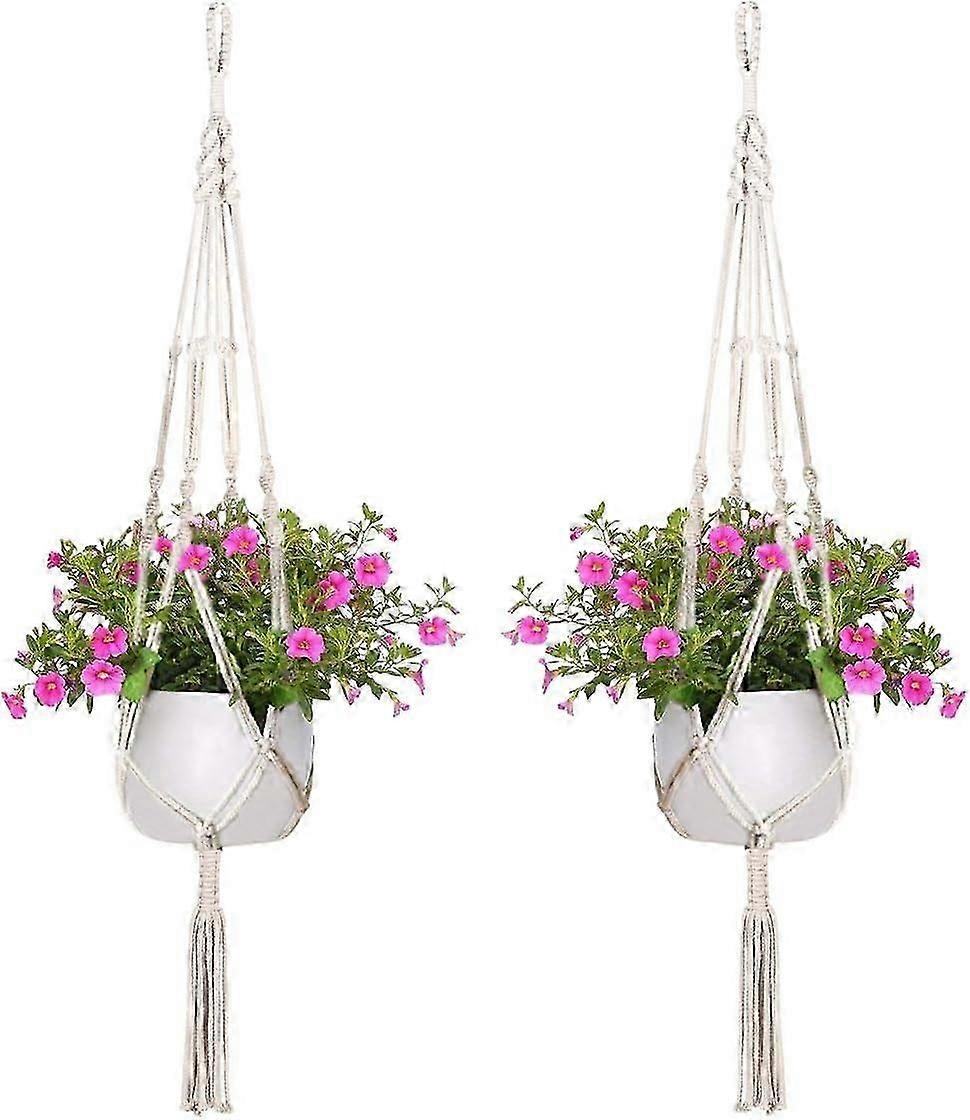 2er Set Makramee Blumenampel Baumwollseil Hngeampel 105cm