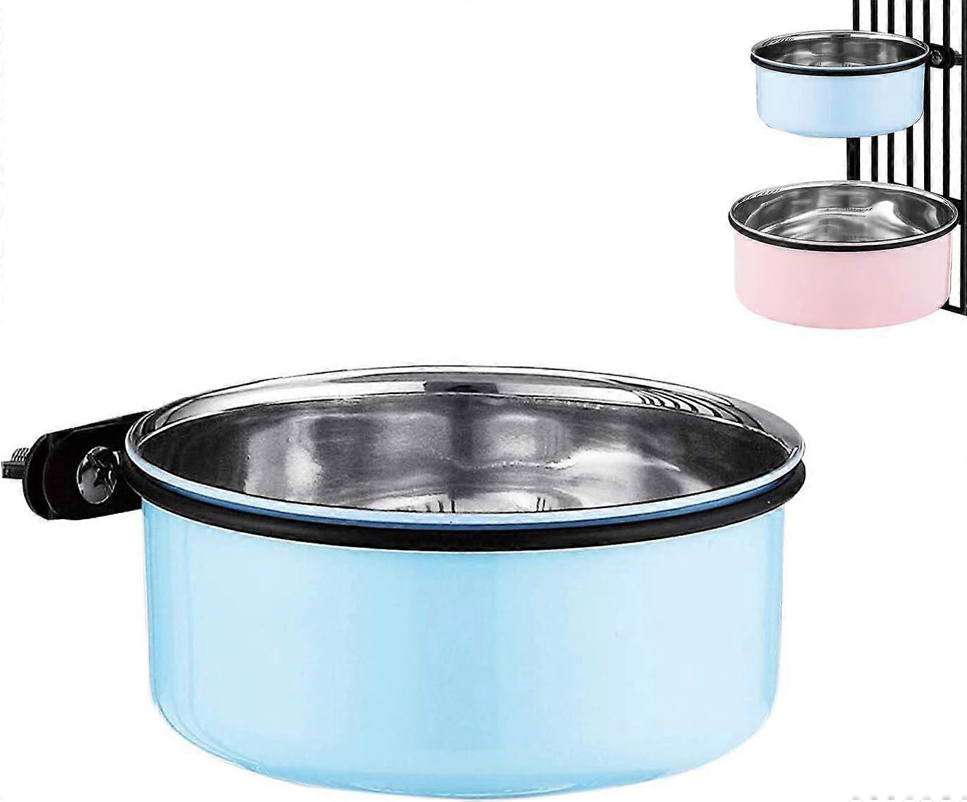 Hanging pet bowl-diameter 14CM-blue