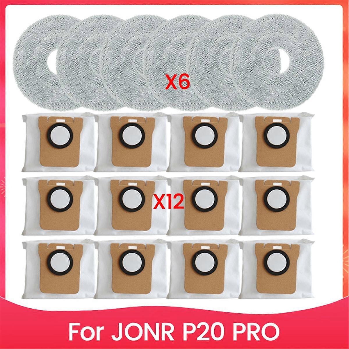 Til JONR P20 PRO Støvsuger Støvpose Moppeklud Effektiv mikrofiber Ekstra rengøring Udskiftning P