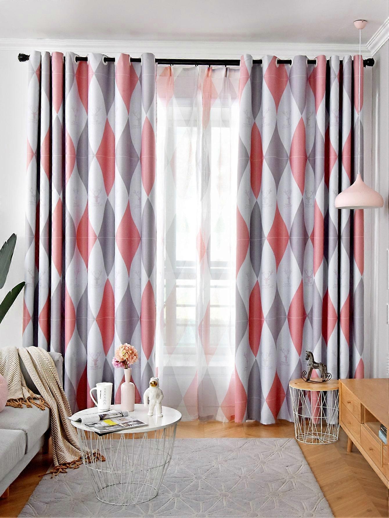 High Shading Curtain With a Leaf Print Curtain For Living Room Bedroom Curtains