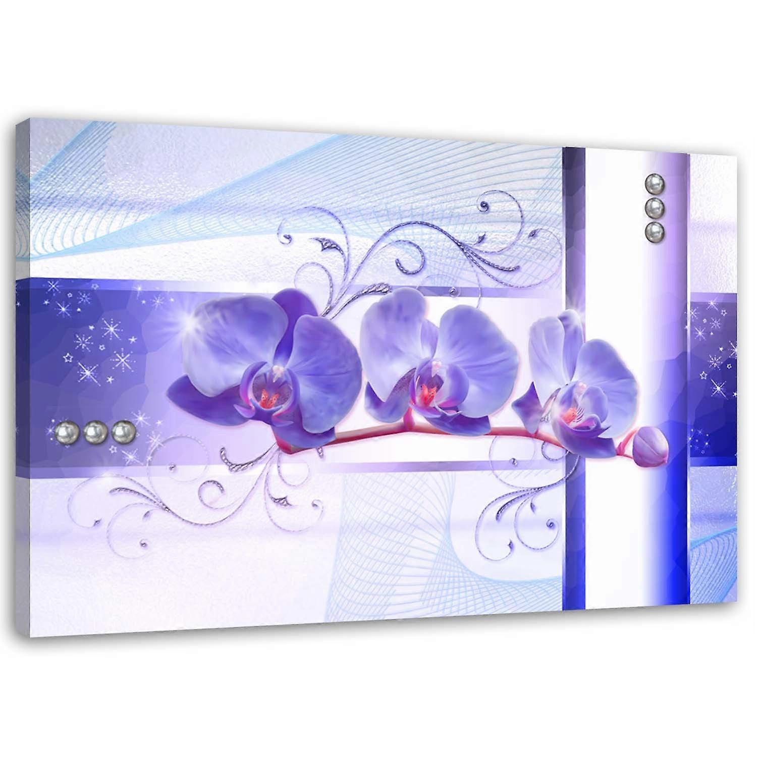 Imprimeu pe pânză, Orhidee philo floare abstract - 120x80