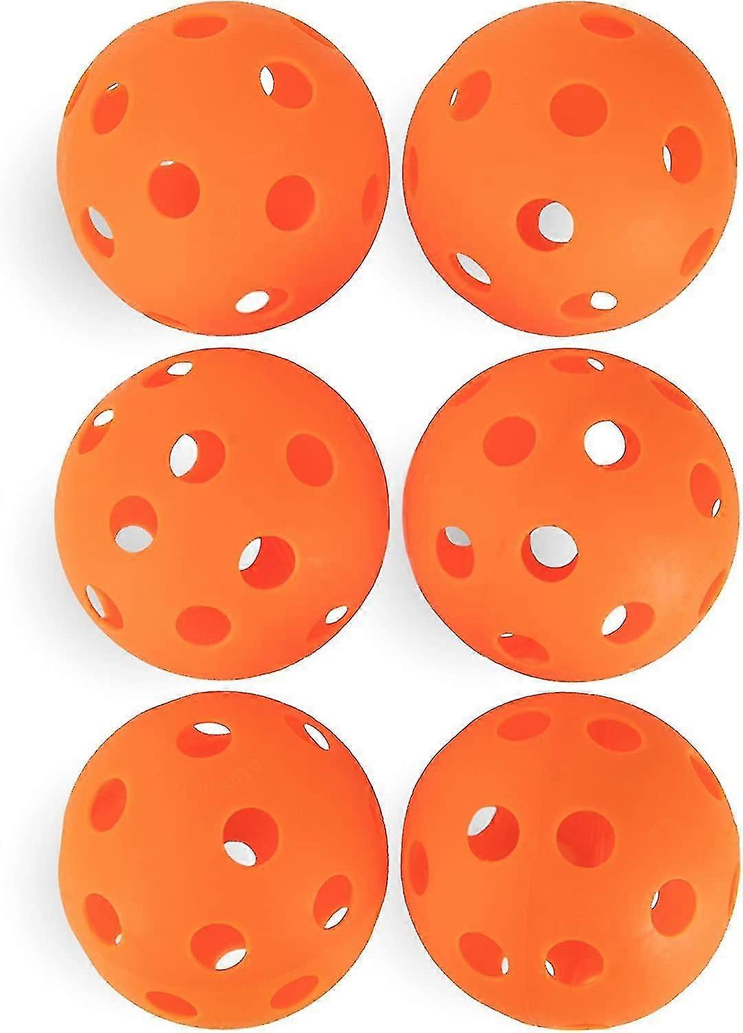 12-Inch Perforated Plastic Practice Softballs, 6-Pack Training Balls for Baseball, Softball, Teeball