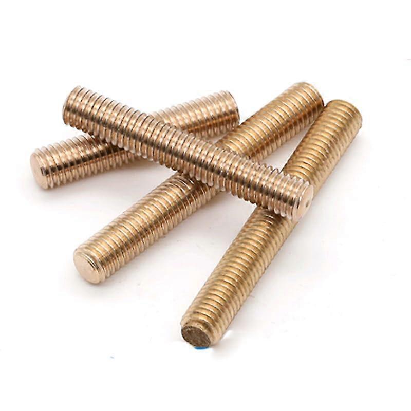 M5 M6 Brass Full Thread Screw Stud Double Head Pass Wire 2 Pcs M6 X 90mm Length