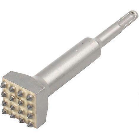 Electric Hammer Chisel Drill Bit for Surface Roughness Percussion Hammer Chisel Tool for Wall Beton Ceramic Tile, Model: Silver