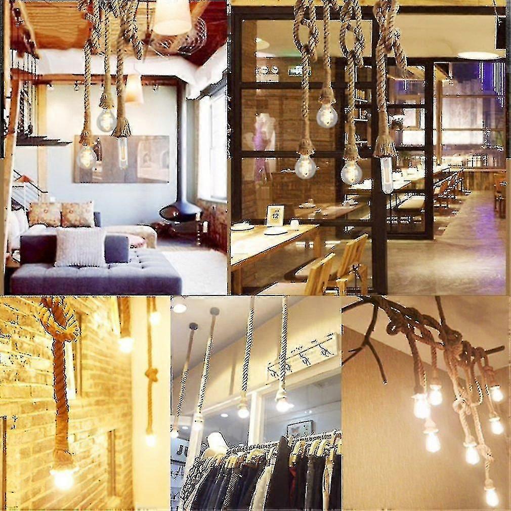 Pastorale Hemp Rope Pendent Lamp Globe Hand Made Creative Pendent Decor