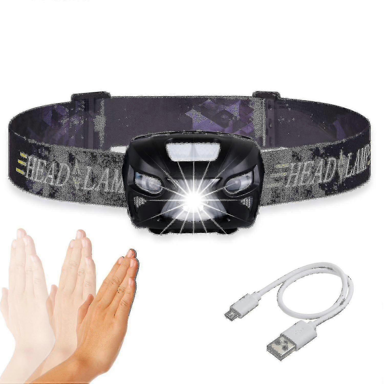 High quality brand new Usb Rechargeable Headlight Flashlight Sensor Led