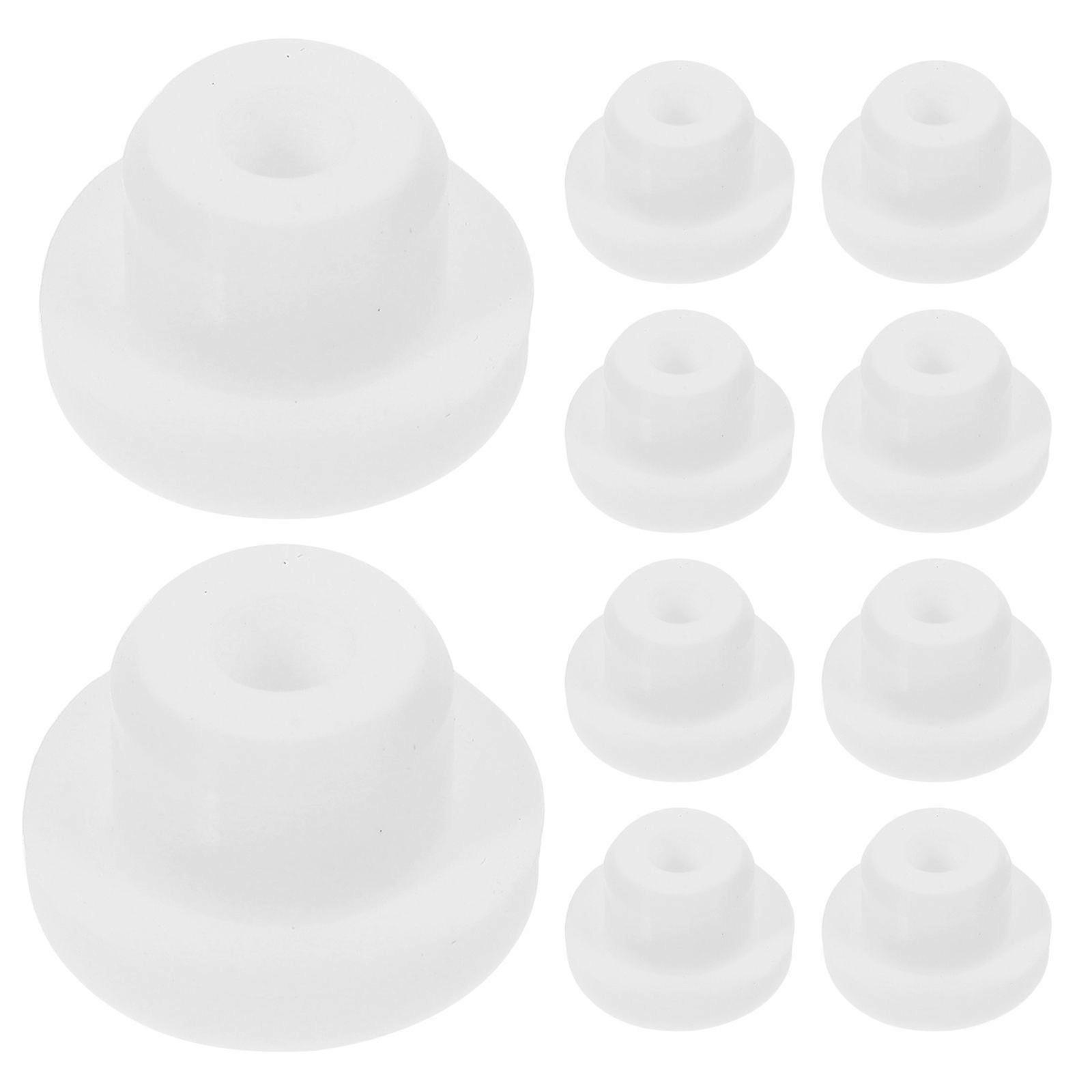 10 stk hullplugger silikonforsegling Pakningsflaskerør Endeplugger Runde endestykker Innsatser