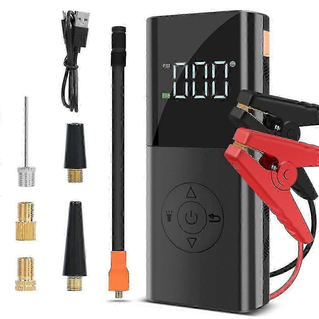 2 In 1 Car Electric Air Pump Wireless Air Compressor Car Starting Power Supply