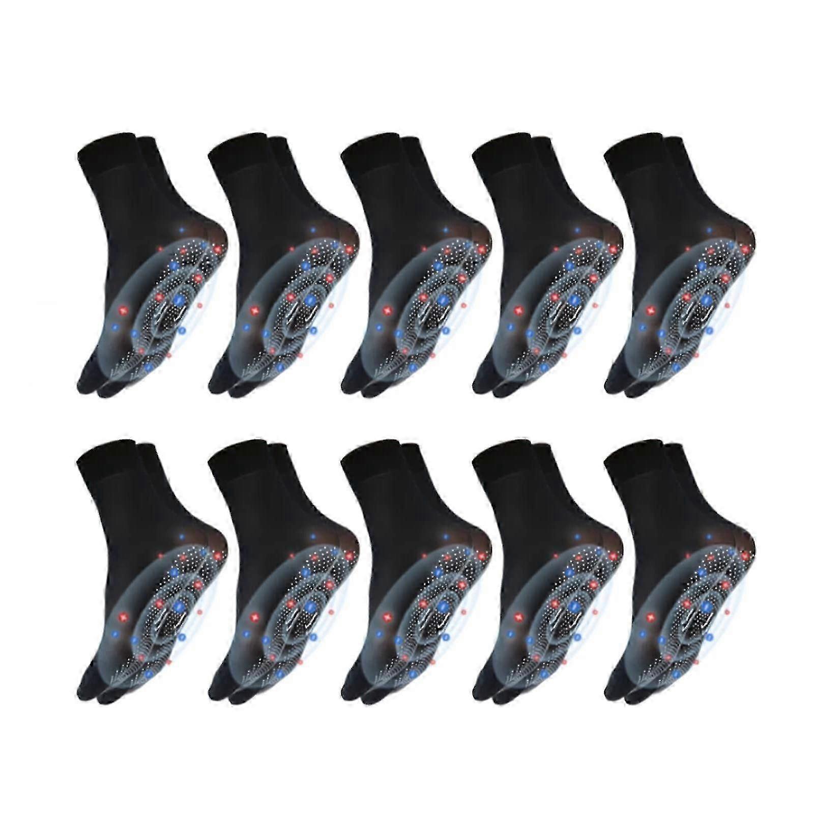 10 Pairs Tourmaline Ionic Body Shaping Stretch Socks, Spring Summer Negative Ion Body Sculpting Stretch Socks