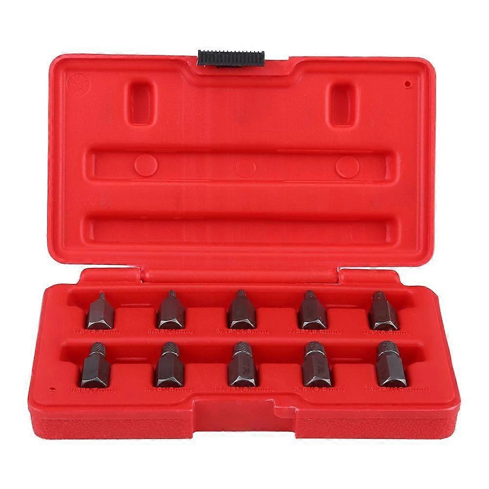 10 Pcs 3.2-10.3mm Screw Extractor Set for Rust Damaged Studs Bolt Remover Out